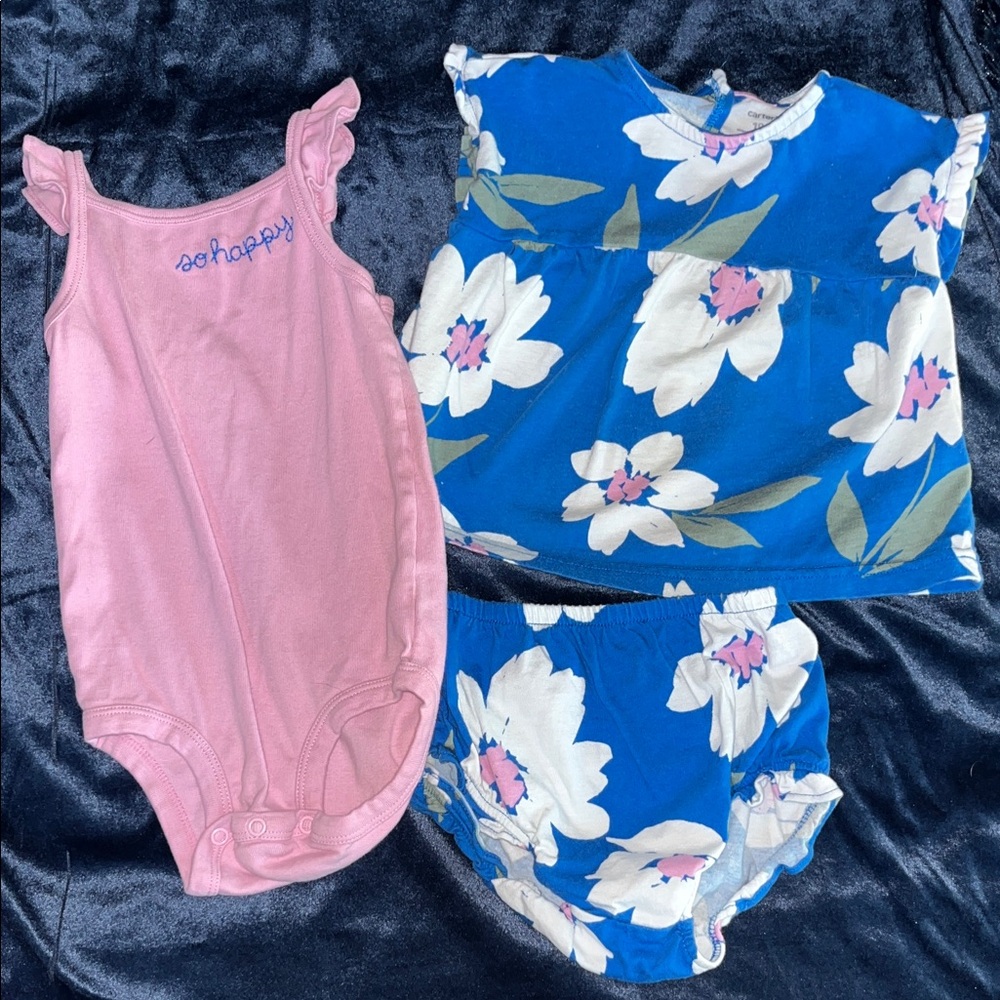 Carter's Blue and Pink Baby Outfit
